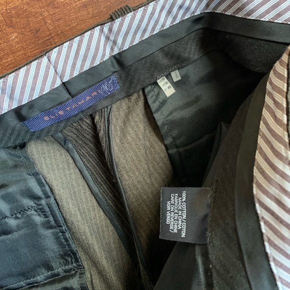 Elie Tahari fitted plain front unhemmed cordoruy - Picture 2 of 13